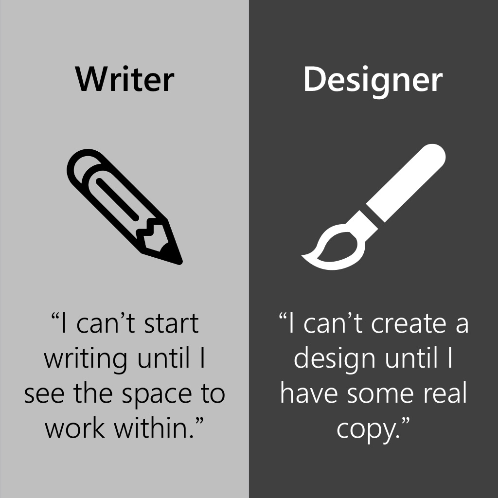 Writers vs. Designers